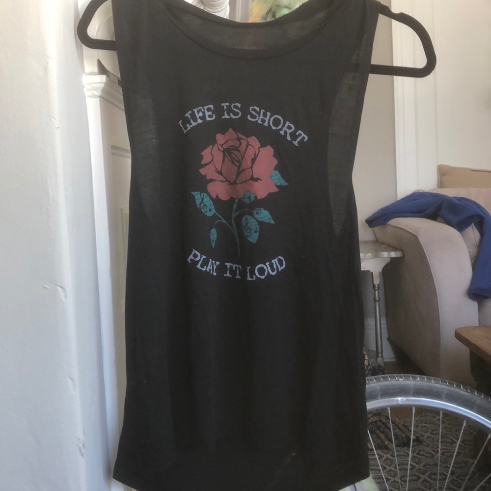 Life is Short Play it Loud black tshirt